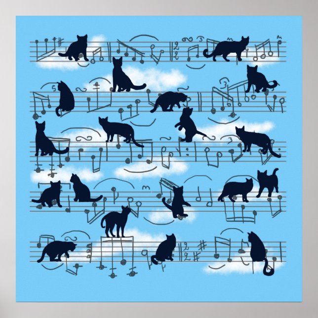 Poster gatinhos musicais (Frente)