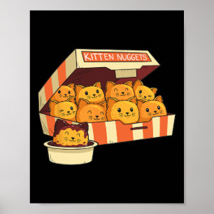 Poster Gatinhos Nuggets Gatos Engraçados E Nuggets De Fra