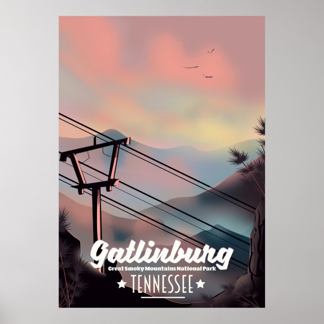 Poster Gatlinburg Great Smoky Mountains Tennessee (Frente)