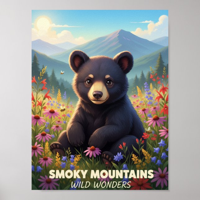 Poster Gatlinburg Smokey Mountains Maravilhas Selvagens (Frente)