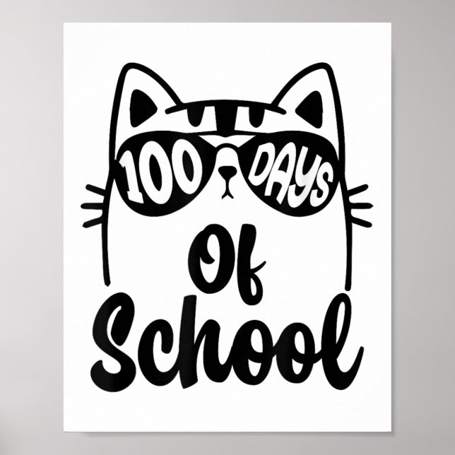 Poster Gato 100º Dia De Professores 100 Dias De (Frente)