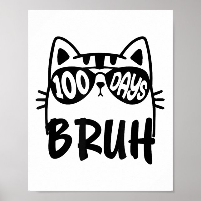 Poster Gato 100º Dia De Professores 100 Dias De (Frente)