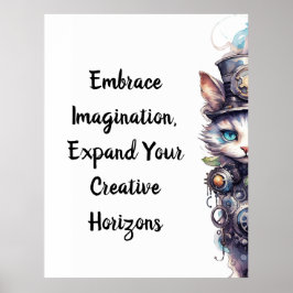 Poster Gato 1 Gatinho e chapéus de água