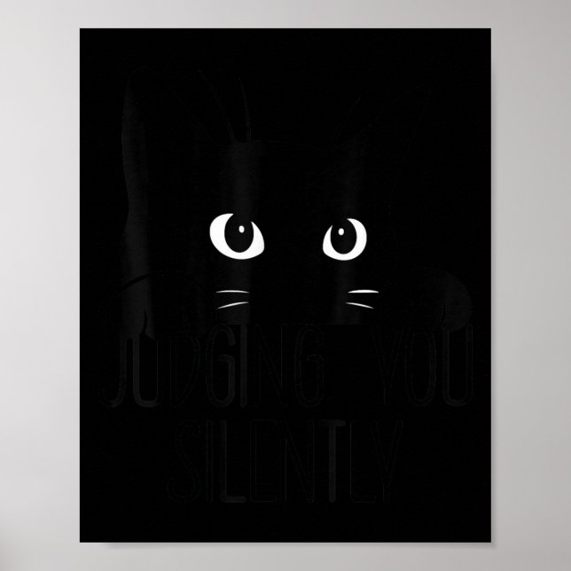 Poster Gato A Julgá-Lo Silencioso, Engraçado Pai Da Mãe G (Frente)