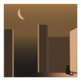 Pôster Gato À Porta