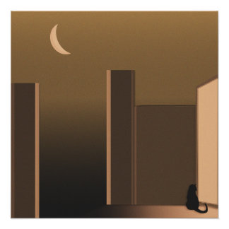 Pôster Gato À Porta