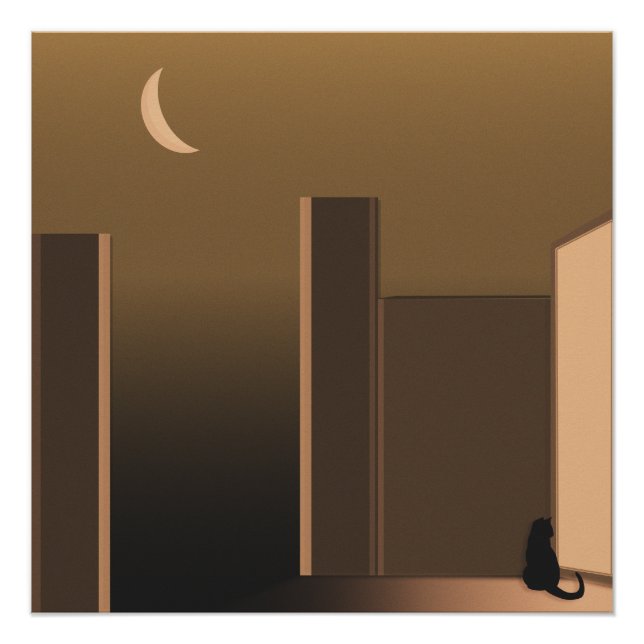 Pôster Gato À Porta (Frente)