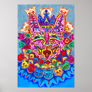 Poster Gato Abstrato Decorativo, Louis Wain