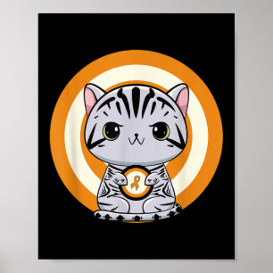 Poster Gato American Shorthair Anime Gatinho Consciente d