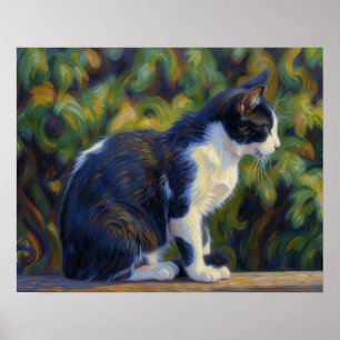 Poster Gato Arte Gato de Smoking Cartaz