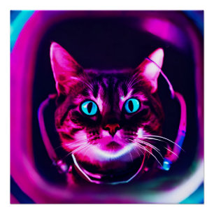 Pôster gato astronauta