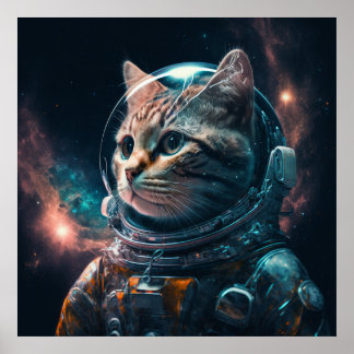 Poster Gato astronauta 2