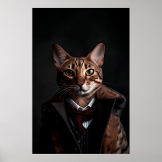 Poster Gato Bengala em um Fato | Meu Gato de Magosta | En