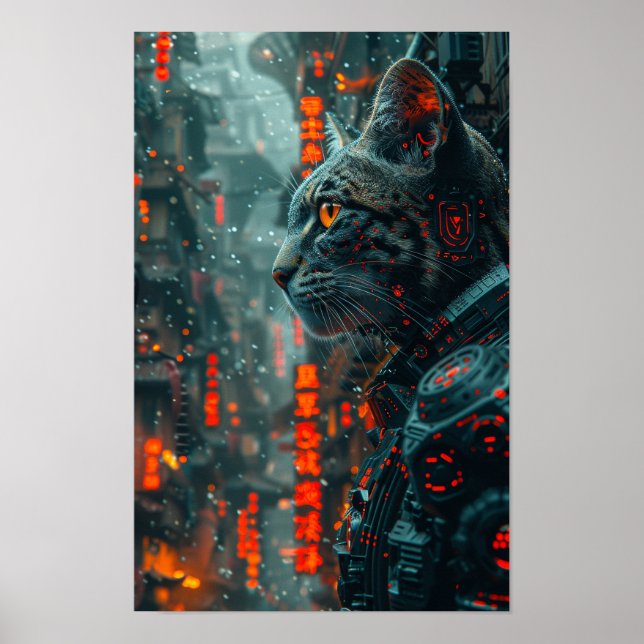 Poster gato blindado (Frente)