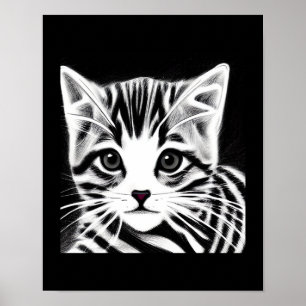 Poster Gato bonito, preto listrado