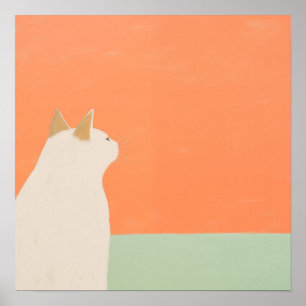 Poster Gato Branco