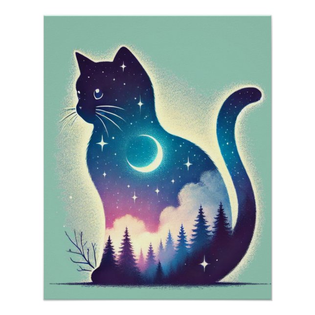 Pôster Gato Celestial - Sonhadora Poster de Arte de Expos (Frente)