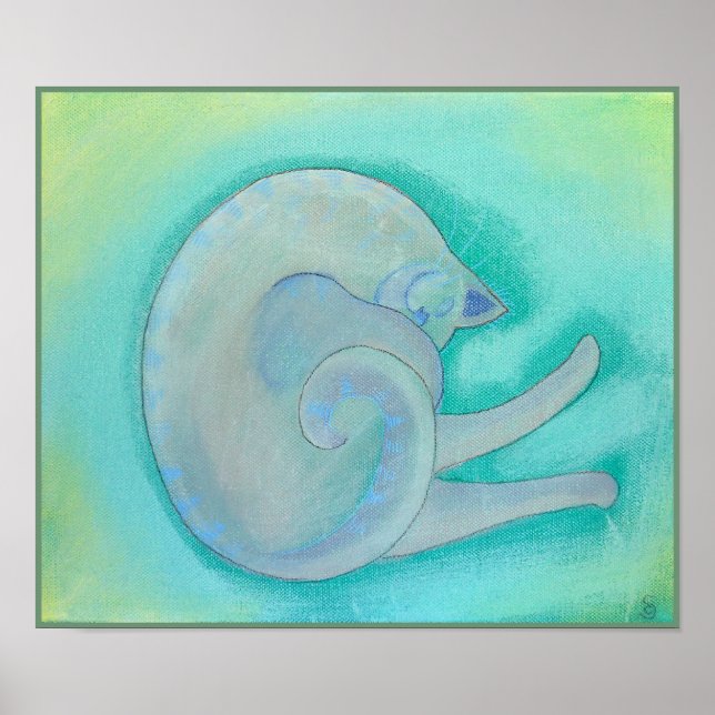 Pôster Gato cinza. (Frente)