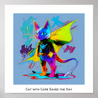 Poster Gato com capa