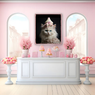 Poster Gato com Olhos Azuis