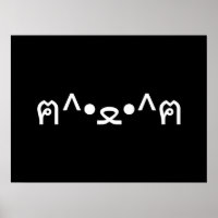 Gato Com Peças Emoticon ฅ^ ・ ・^ฅ Japonês Kaomoji P