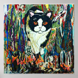 Poster Gato com ranhura