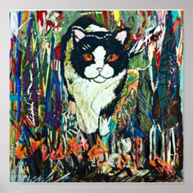 Poster Gato com ranhura (Frente)