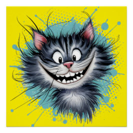 Pôster Gato com sorriso.