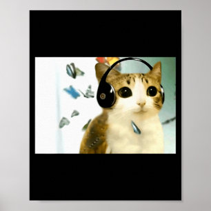 Poster Gato Coruja Engraçado Maldito Internet Tendência M