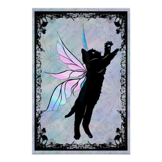 Pôster Gato Cósmico Dandelion (Frente)