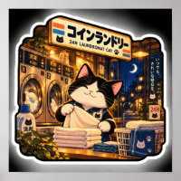 Gato da Lavanderia 24H Noite Japonesa de Lavanderi