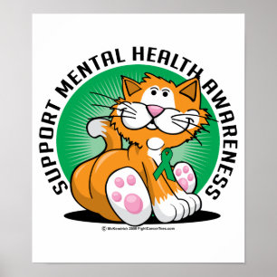 Poster Gato da saúde mental