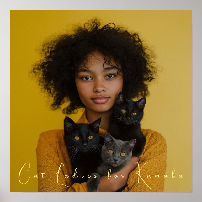 Poster Gato Damas por Kamala Fine Art (Frente)
