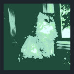 Poster Gato de cabelos longos/Pop Art<br><div class="desc">pop de gatinho</div>
