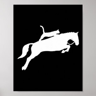 Poster Gato De Cavalo A Andar De Cavalo T Camisa Engraçad