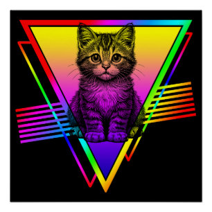 Pôster Gato de Cuta Retroativa