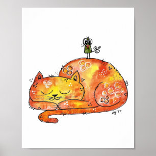 Poster Gato de Dormir Bravo