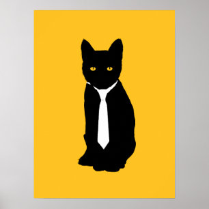 Poster Gato de Escritório - Cartaz
