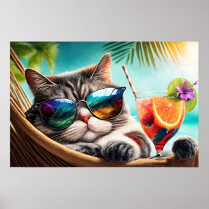 Poster Gato de Férias