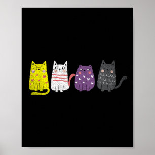 Poster Gato De Gato De Gato Bastante Presente Não Binário