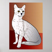 Gato de Mau Egípcio - fundo de bronze