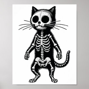 Poster Gato de Meditação Pose de Yoga Animal Relaxante