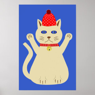 Poster Gato de Natal Fofo