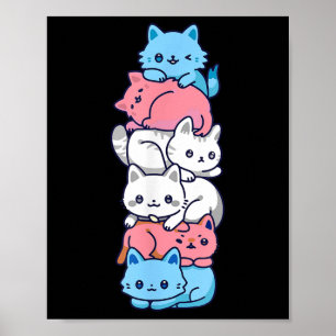 Poster Gato De Orgulho Transgênero Ggbt Sinal Trans Cats