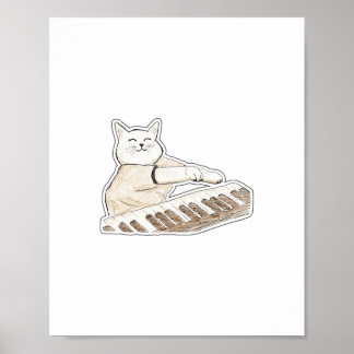 Poster Gato de Piano