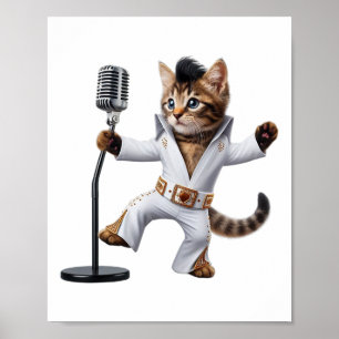 Poster Gato De pop, Ícone De Rock Music E Pop Cul