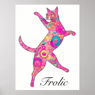 Poster Gato De Rastreio Multicolor