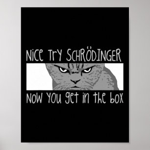 Poster Gato de Schrodinger - Físico