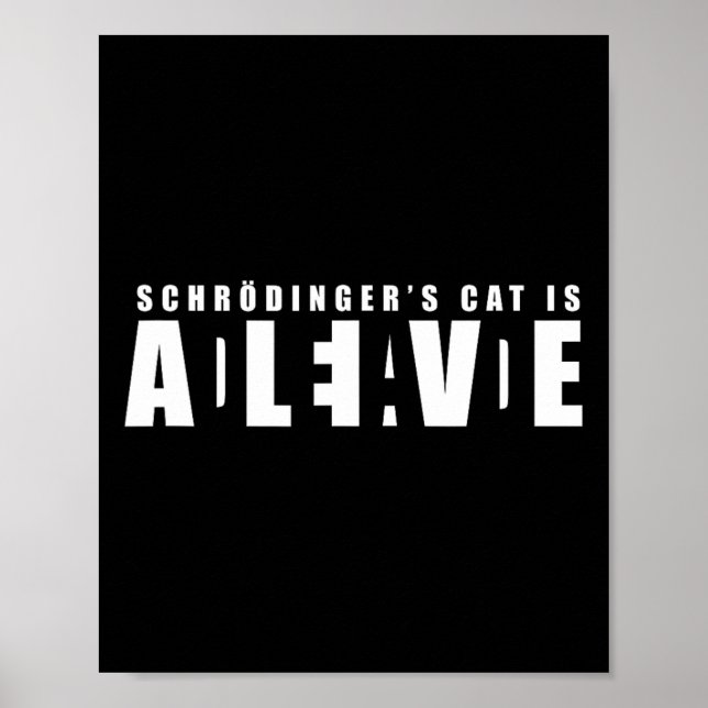 Poster Gato de Sheldon Schroedinger - Morto e Vivo (Frente)