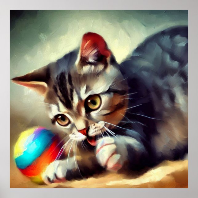 Poster Gato de Shorthair Europeu (Frente)